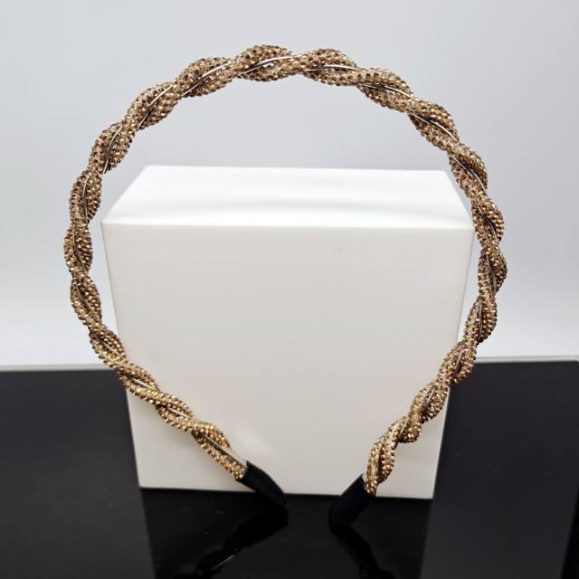 Delicate super shiny braid diamond headband