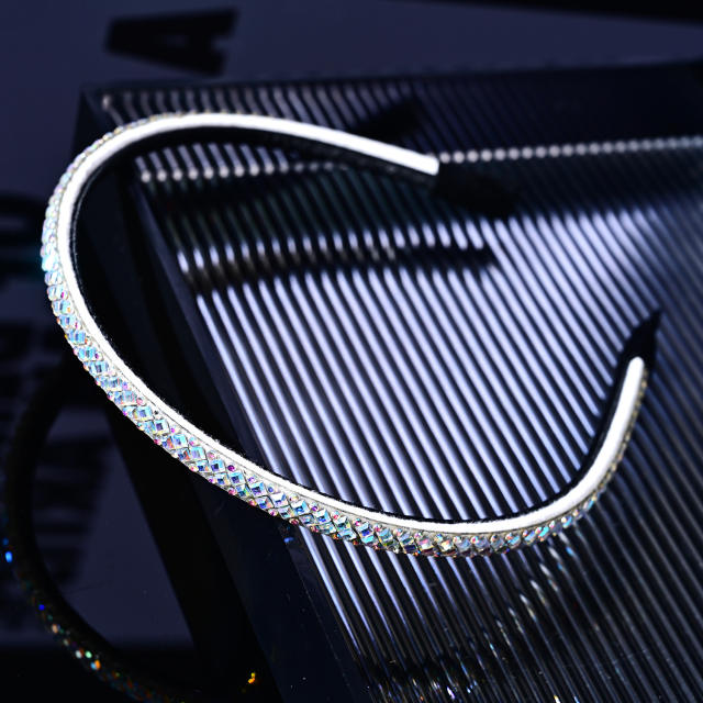 Elegant full diamond colorful thin headband