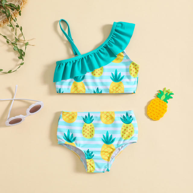 Cute strawberry pattern bathing suit swimsuit for kids
