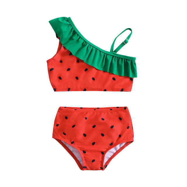 Cute strawberry pattern bathing suit swimsuit for kids