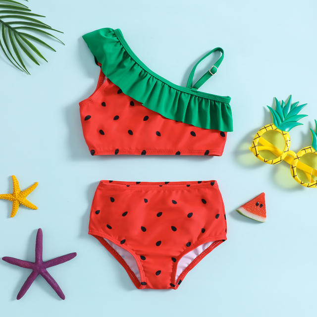 Cute strawberry pattern bathing suit swimsuit for kids