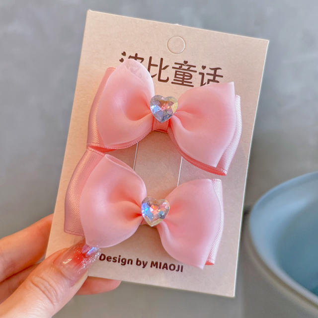 Spring design colorful bow hair clips hair ties set