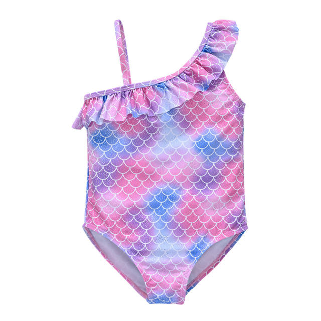 cute cartoon design one piece swim suit for kids