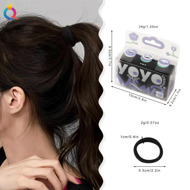 Easy match thick hair hair ties set with box