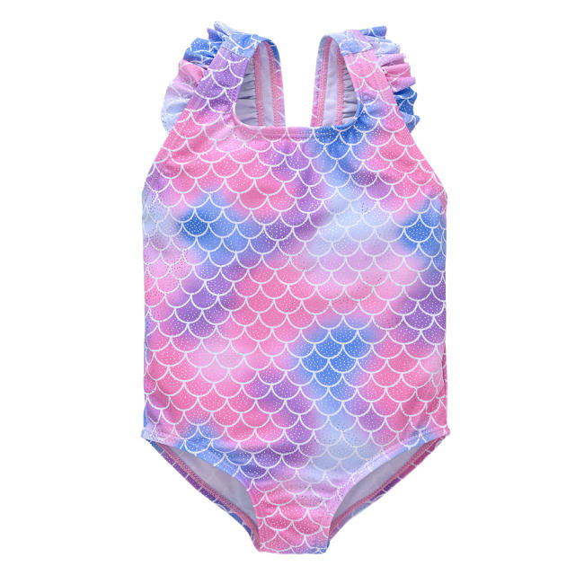 cute cartoon design one piece swim suit for kids