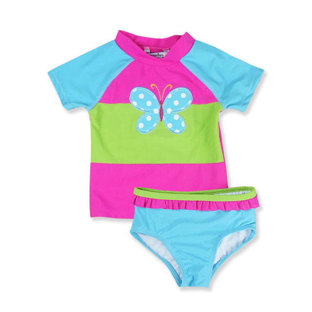 cute cartoon design one piece swim suit for kids