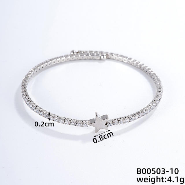 Hot sale blet shape mix color stainless steel bangle