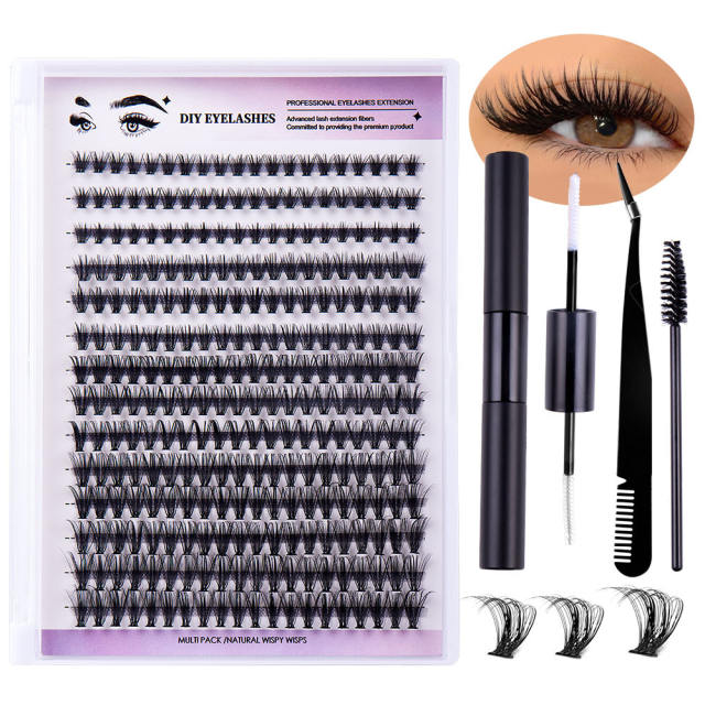 DIY false eyelashes Segmented single-cluster grafted false eyelashes