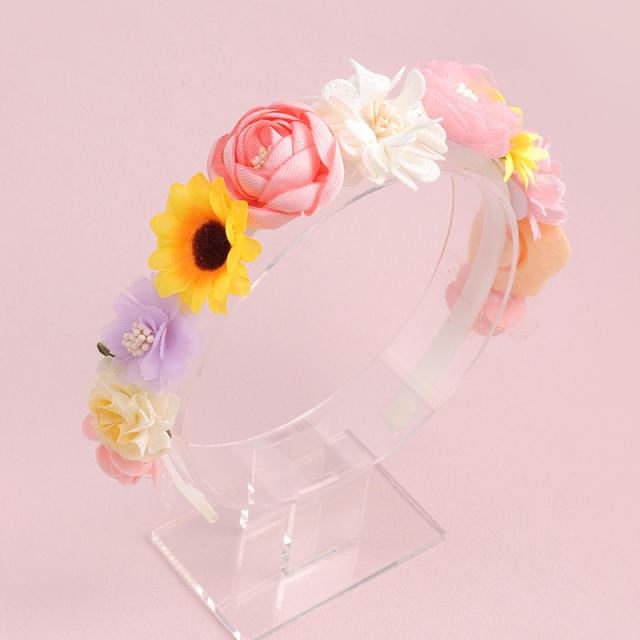 Creative spring summer flower headband for holiday beach