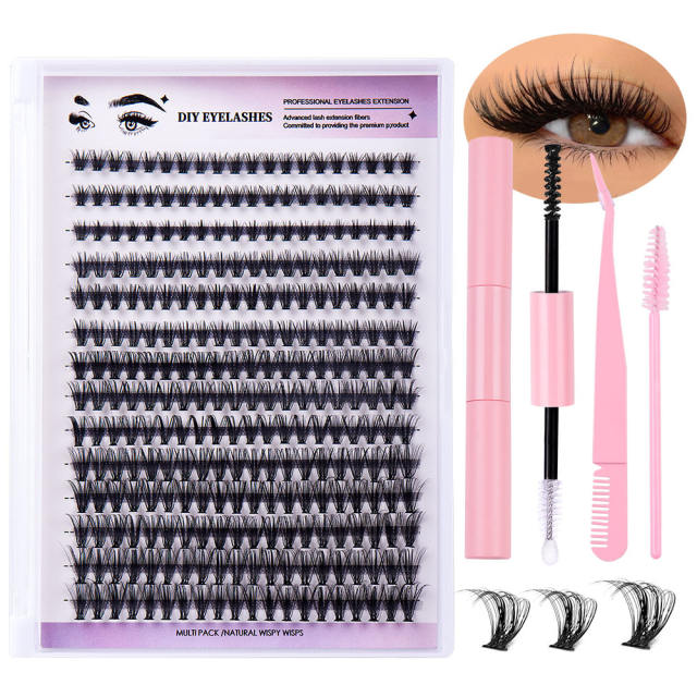 DIY false eyelashes Segmented single-cluster grafted false eyelashes