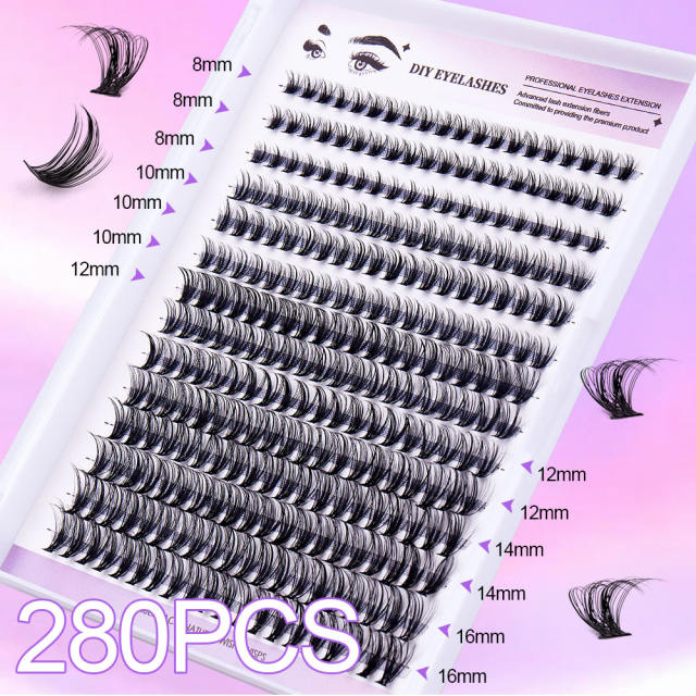 DIY false eyelashes Segmented single-cluster grafted false eyelashes