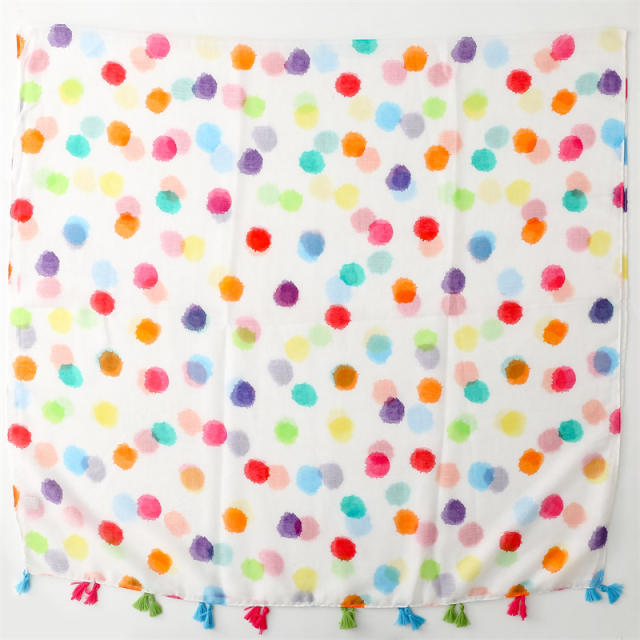 Funny colorful polka dots fashion scarf for spring summer