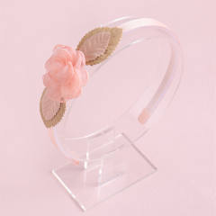 Creative easy match pink color series flower headband for kids