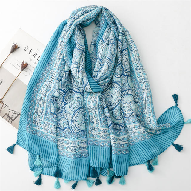 Spring summer vintage pattern fashion scarf