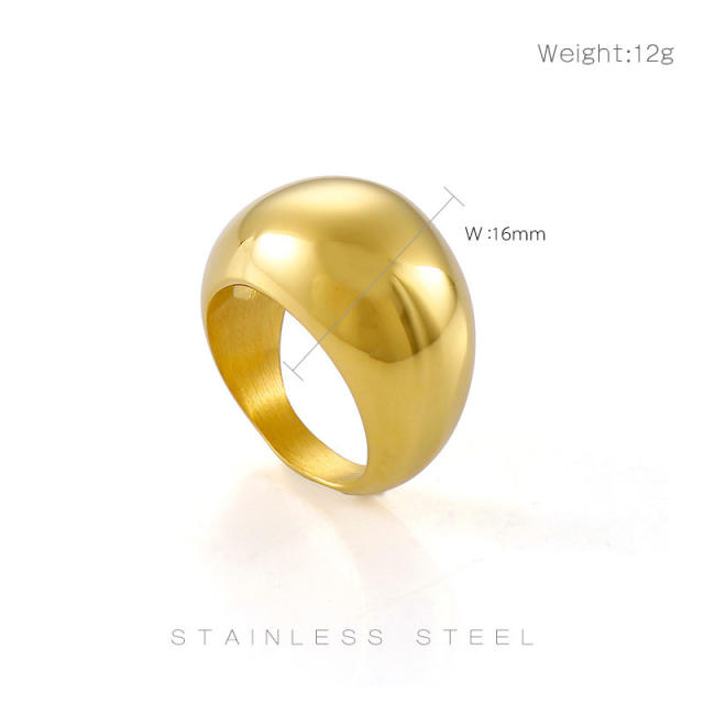 18KG chunky drop shape ball shape stainless steel finger rings collection