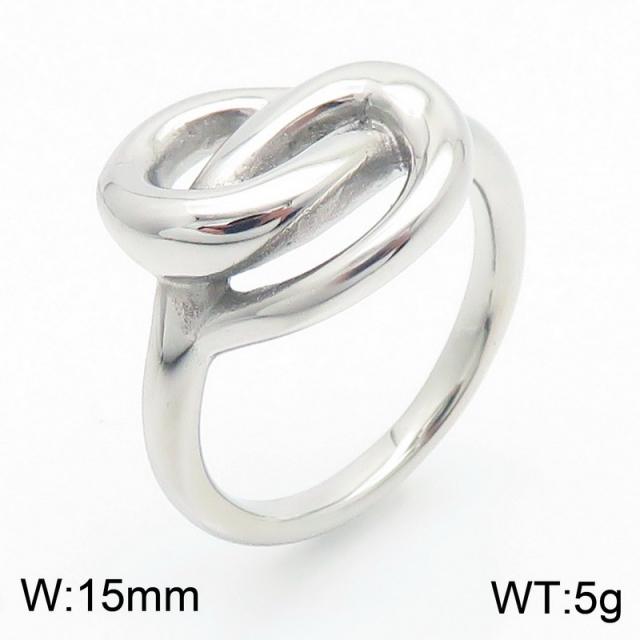 Creaitve geometic line design stainless steel finger rings collection