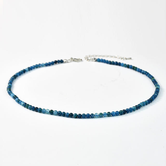 Spring summer natural stone beaded necklace