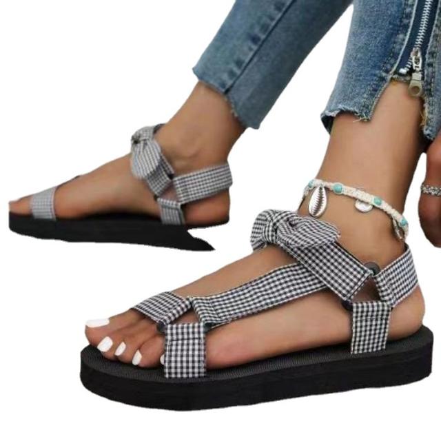 Elegant sweet knot Velcro sandals