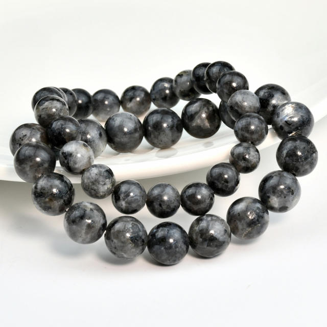 Vintage black glitter stone bead bracelet natural stone bracelet