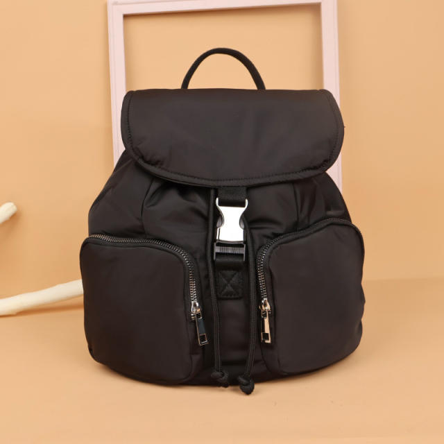 Elegant hot sale contrast color polyster backpack
