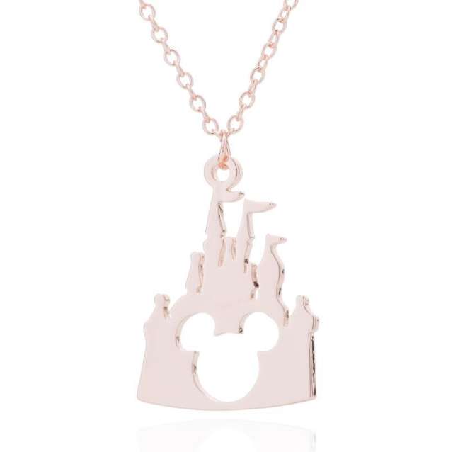 Hot sale mickey castle dainty stainless steel necklace