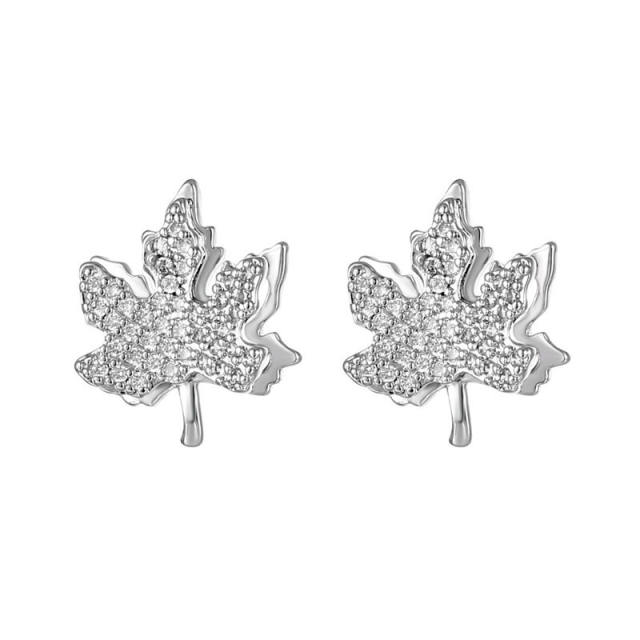 Delicate gold plated sunflower diamond earrings collection