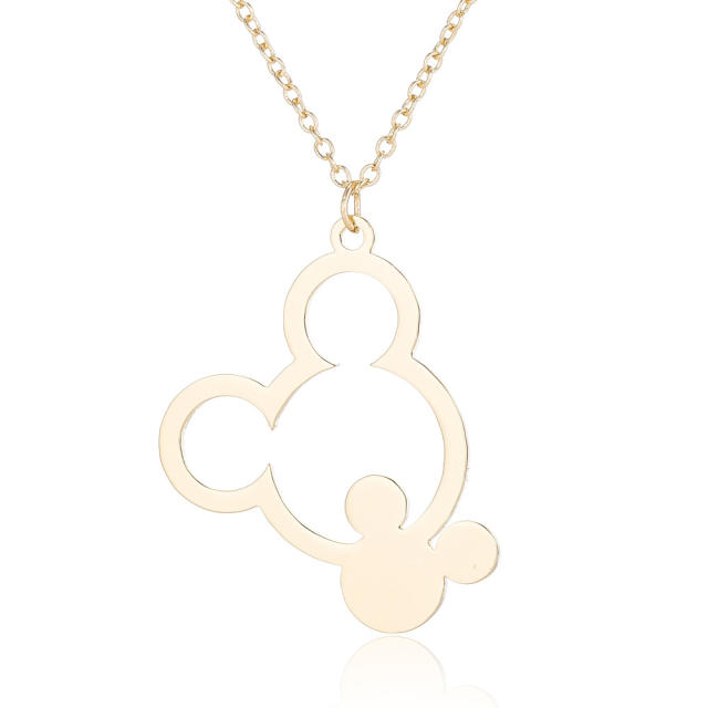 Hot sale mickey castle dainty stainless steel necklace