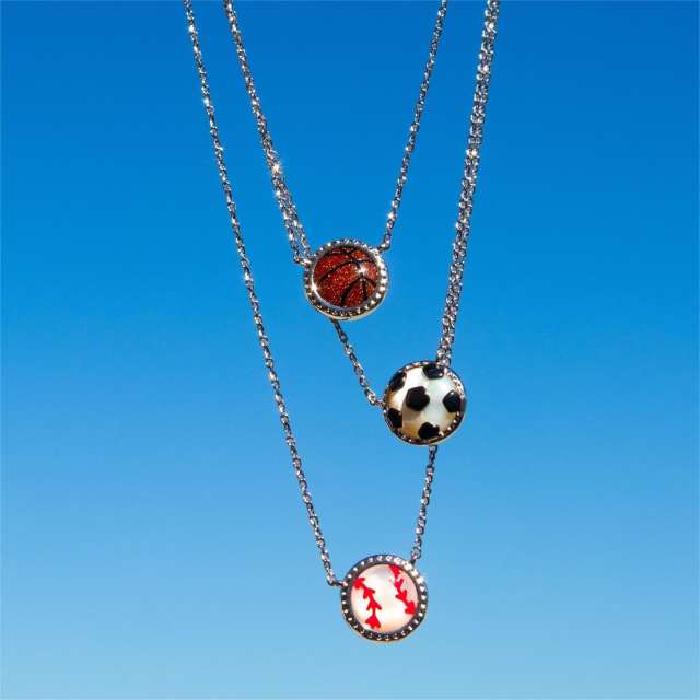 Dainty soccer baseball game day necklace copper necklace