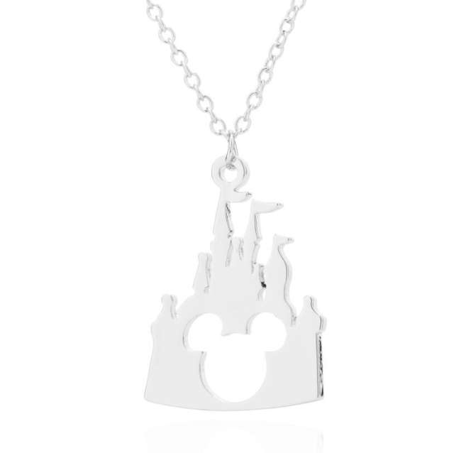 Hot sale mickey castle dainty stainless steel necklace