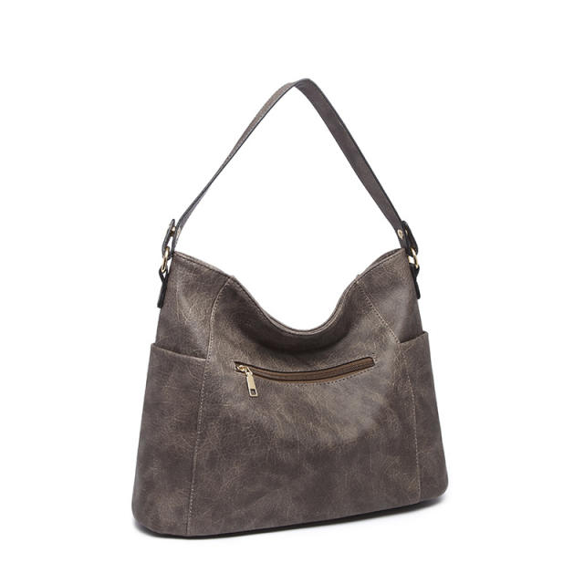 Casual PU leather soft large size tote bag