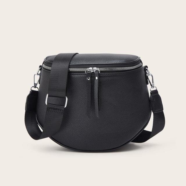 Vintage hot sale PU leather women saddle bag crossbody bag chest bag