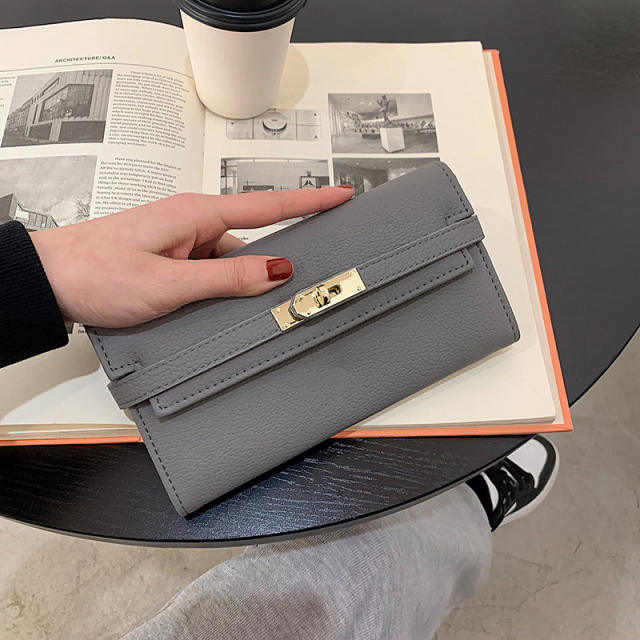 Popular kelly bag design women PU leather wallet