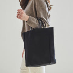 Korean fashion plain color canvas ins large handbag