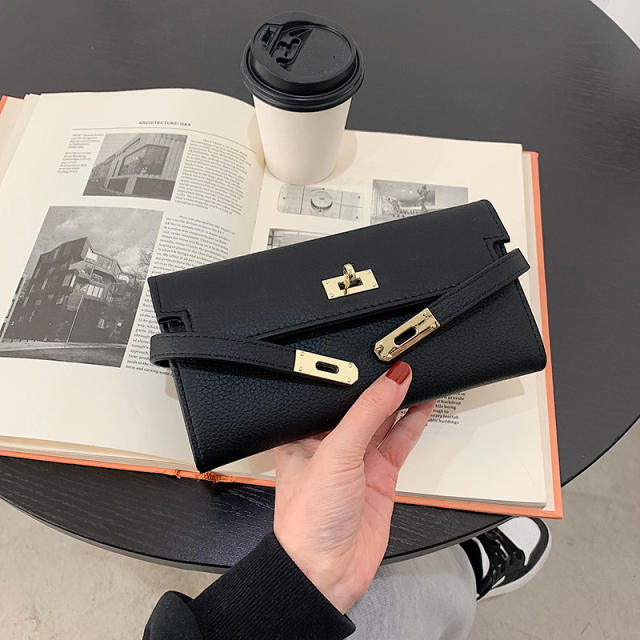 Popular kelly bag design women PU leather wallet