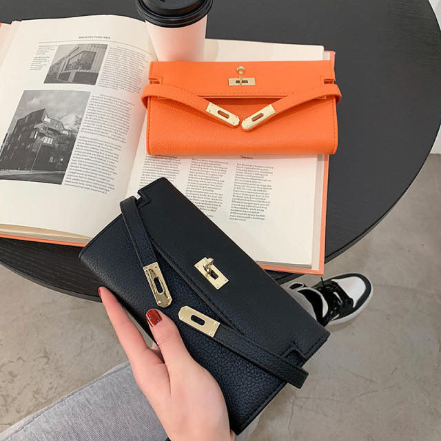 Popular kelly bag design women PU leather wallet