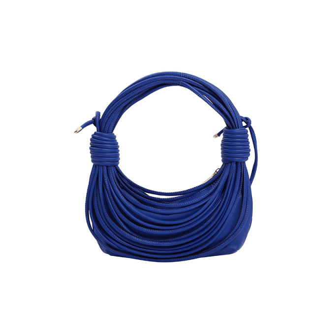 Creative colorful summer knotted line women shoulder bag handbag