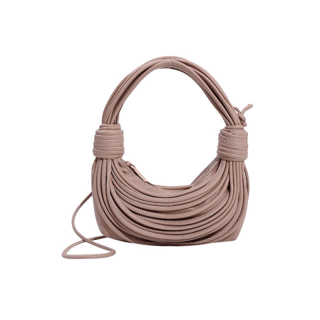 Creative colorful summer knotted line women shoulder bag handbag