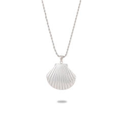 Natural ocean series shell starfish pearl beaded stainless steel necklace earrings set