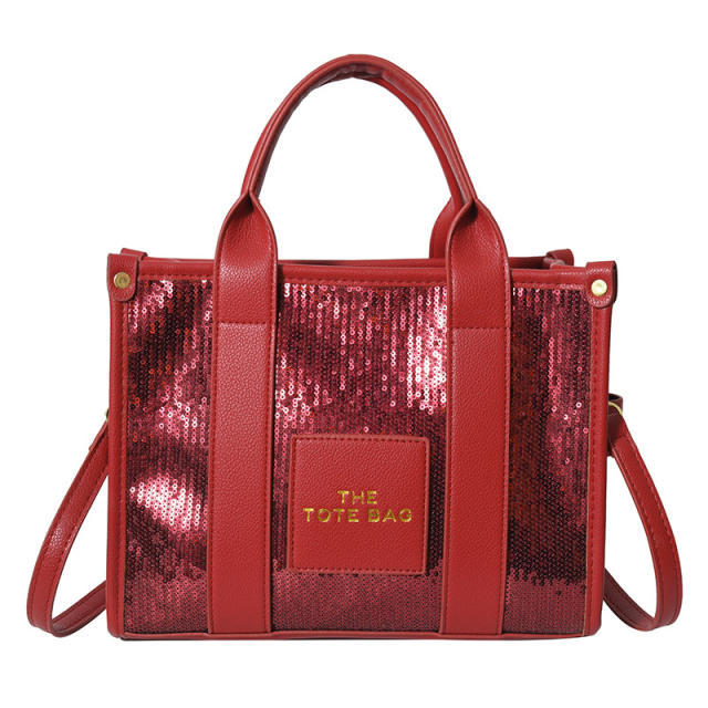 Summer candy color gliter tote bag hot sale handbag