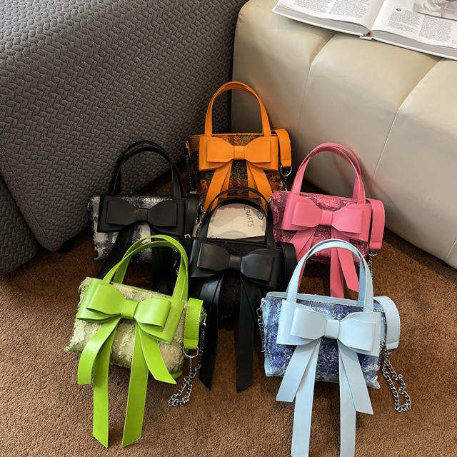 Sweet big bow hot sale handbag crossbody bag