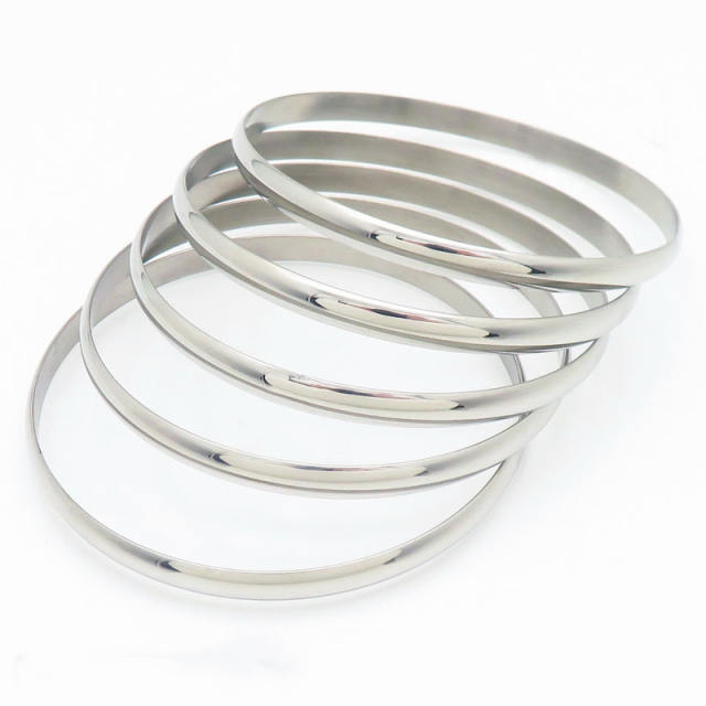 18KG easy match basic stainless steel bangle band