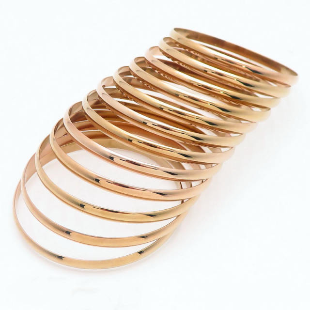 18KG easy match basic stainless steel bangle band