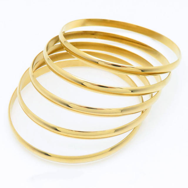 18KG easy match basic stainless steel bangle band