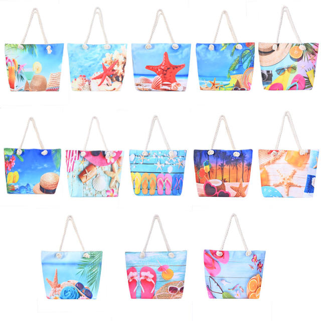 Hot sale large size canvas beach tote bag