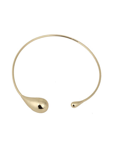 Fashionable alloy material chunky drop metal choker necklace
