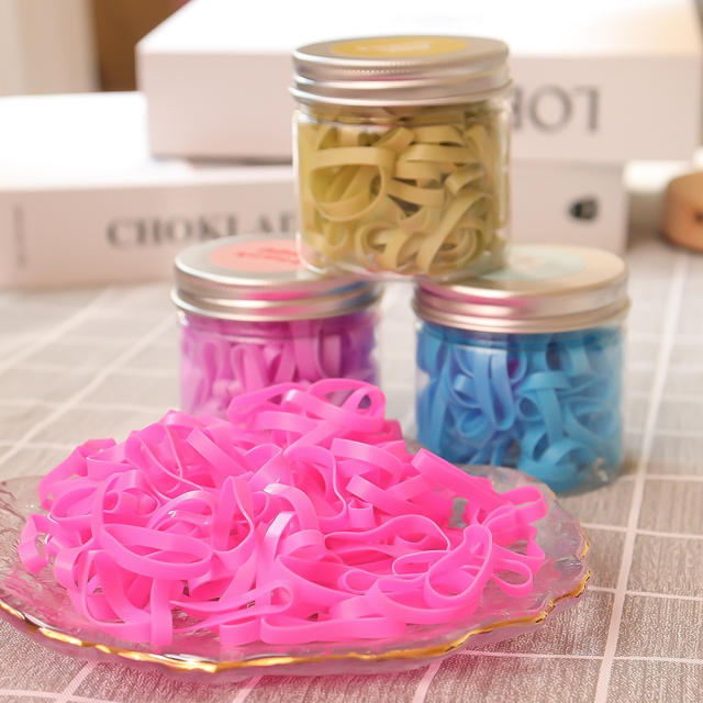 Colorful big elastic hair rubber band set