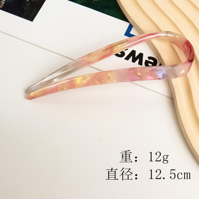 Hot sale Acetate  U shape hair clips hair sticks