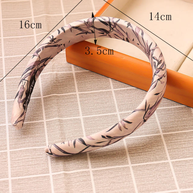 Chinese painting bamboo pattern padded headband