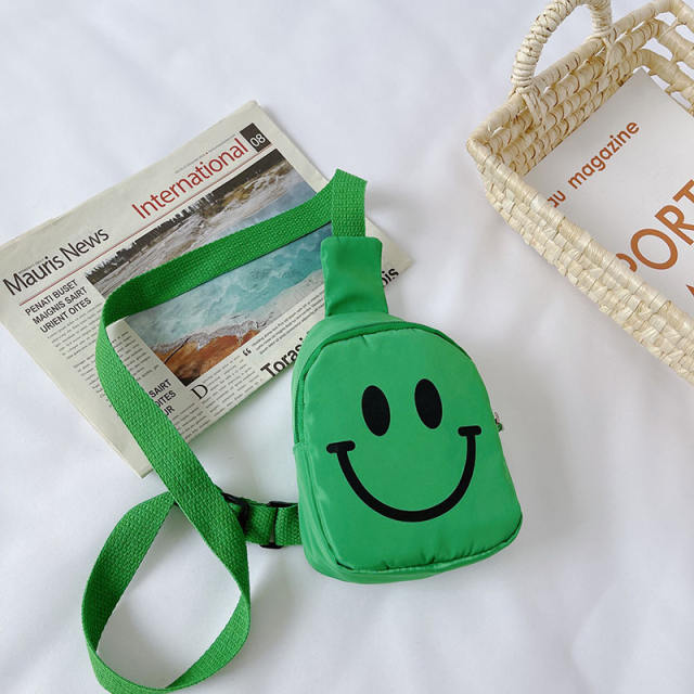 Korean fashion smile face sling bag for kids