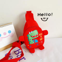 Cartoon dinosaur pattern colorful sling bag for kids
